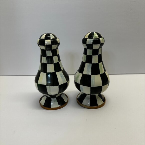 MacKenzie-Childs Other - Mackenzie-Childs Courtly Check Large Salt & Pepper Shakers EUC
